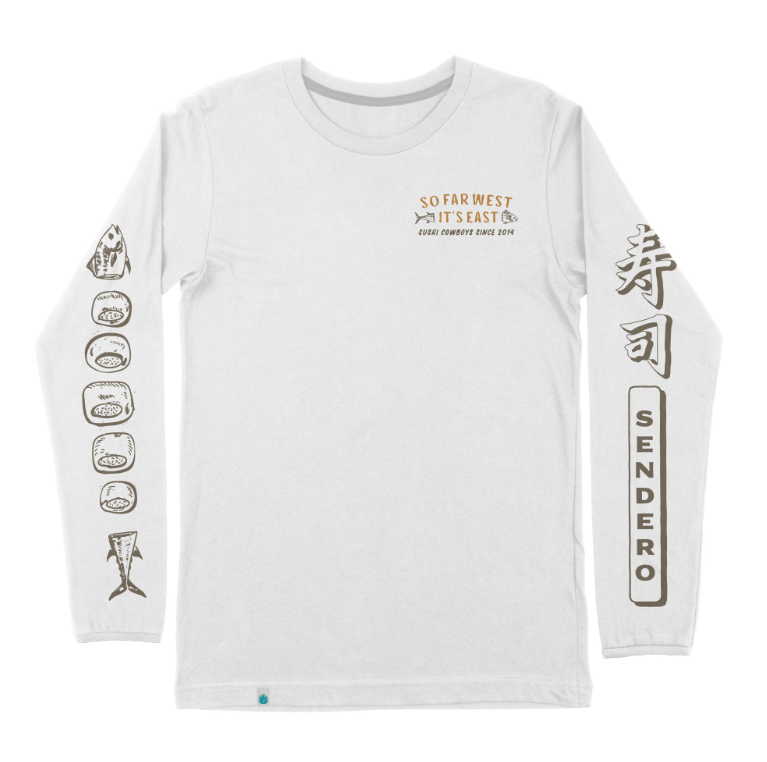 So Far West Long Sleeve T-Shirt- Vintage White